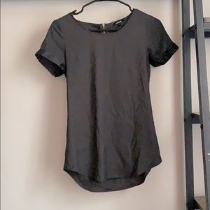 Dark grey satin blouse